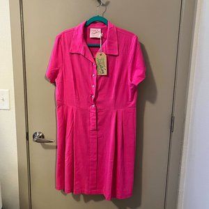 Tuesday of California Diner Dress in Hot Pink